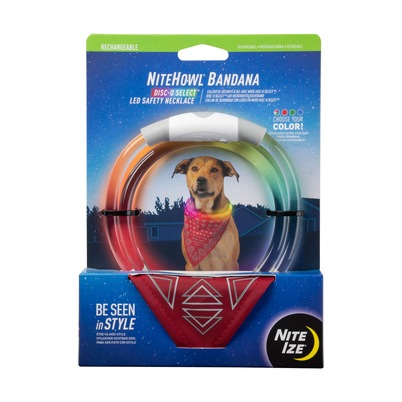 NiteHowl® Bandana Rechargeable LED Safety Necklace