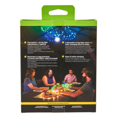 Radiant® StarLit™ Rechargeable Lantern + String Light